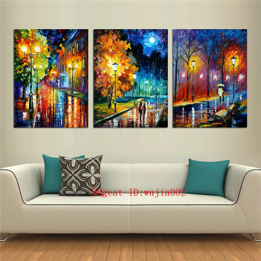 Canvas Painting For Living Room
 2019 Night Lamp 3P Canvas Painting Living Room Home