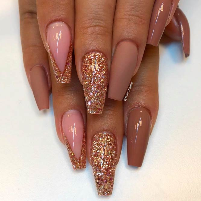 Cappuccino Nail Designs
 Coffin Nails Ideas For Enchanting Look