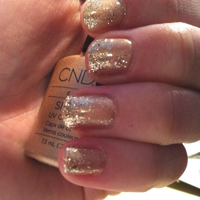 Cappuccino Nail Designs
 Holiday nails Shellac iced cappuccino with glitter in