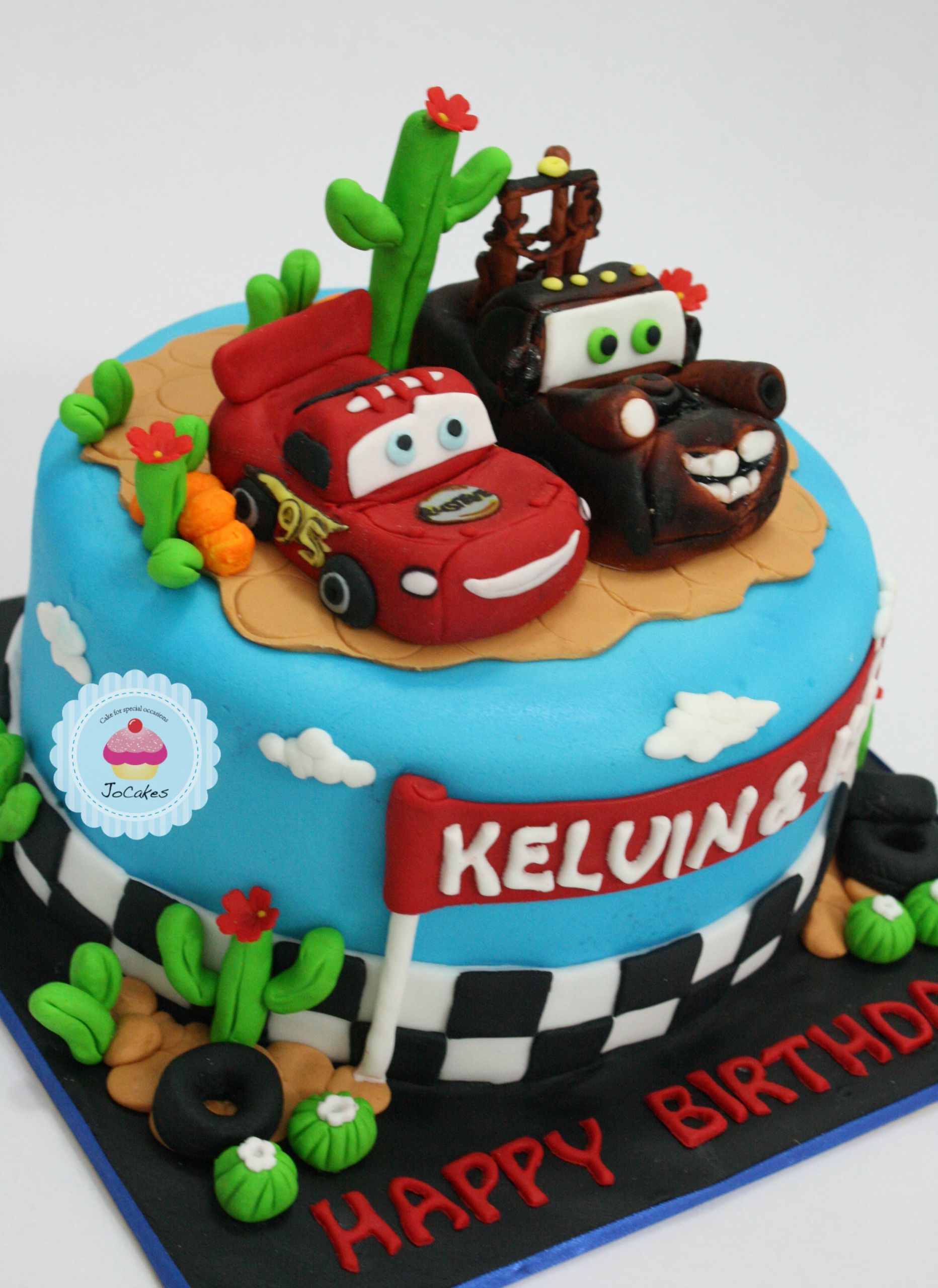 Car Birthday Cake
 Cars Cake for father and sons’s birthday