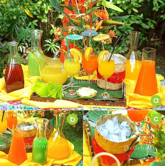 Caribbean Themed Backyard Party Ideas
 A Fun Tropical Drinks Station for Your Engagement Party