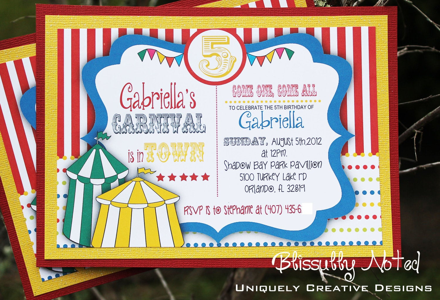 Carnival Birthday Party Invitations
 25 Carnival Circus Invitations