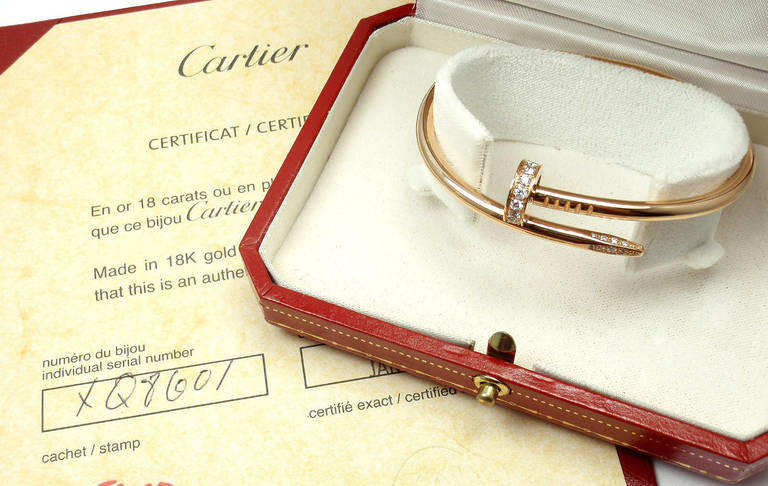 Cartier Nail Bracelet Price
 Cartier Juste un Clou Diamond Rose Gold Nail Bangle