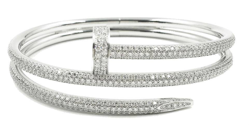 Cartier Nail Bracelet Price
 Cartier Juste Un Clou White Gold Diamonds Bracelet Tradesy