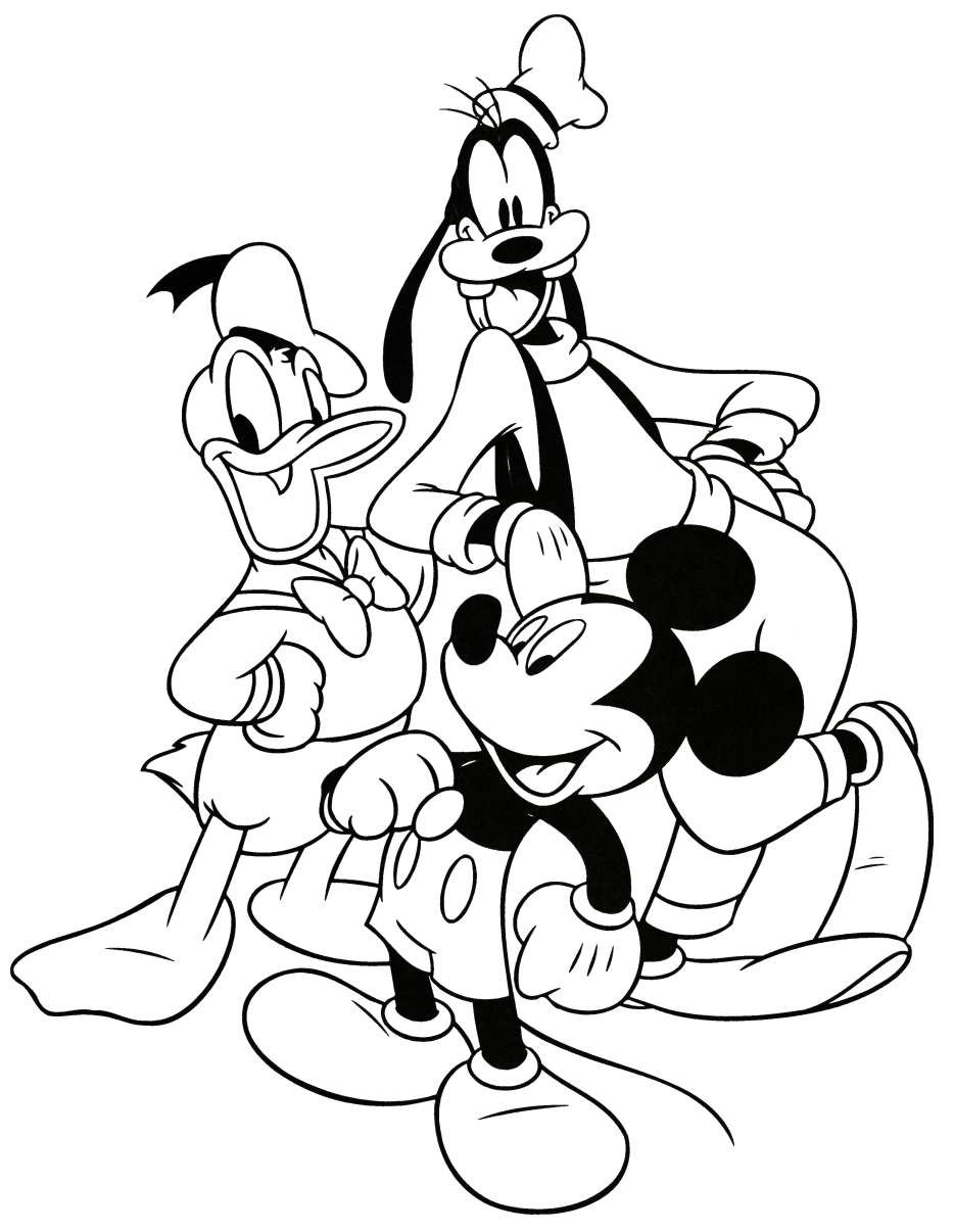 Cartoon Coloring Pages For Kids
 Disney Cartoon Characters Coloring Pages For Kids