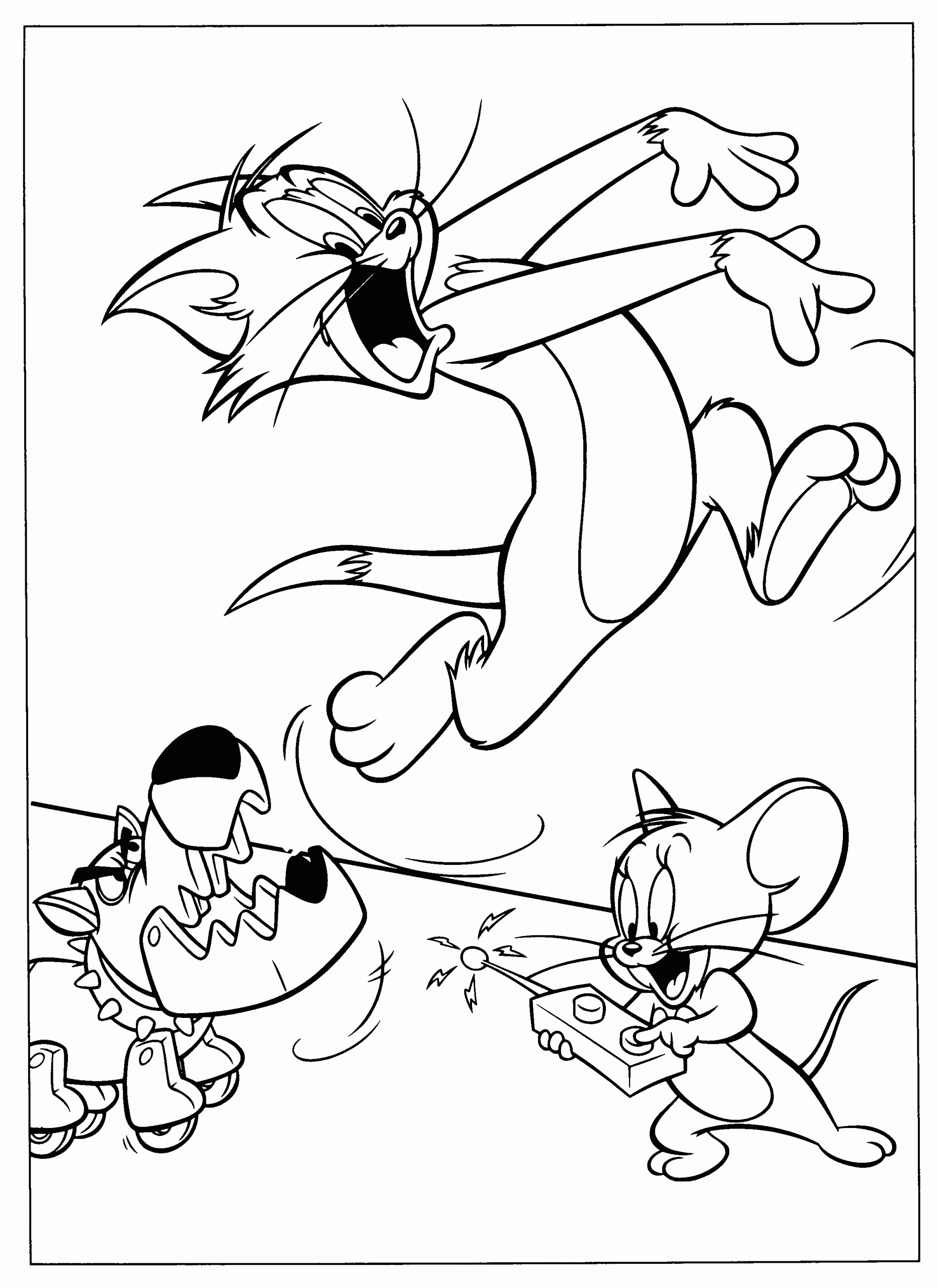 Cartoon Coloring Pages For Kids
 Free Printable Tom And Jerry Coloring Pages For Kids