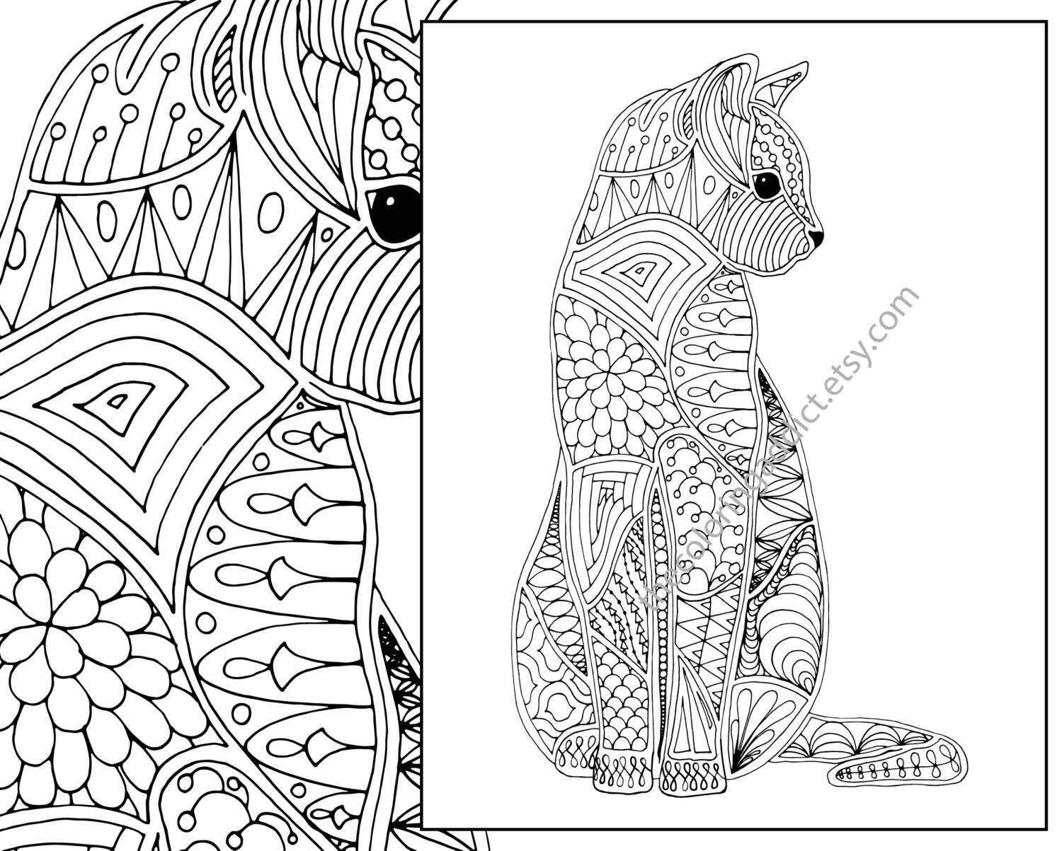Cat Adult Coloring Pages
 cat coloring page advanced coloring page adult coloring