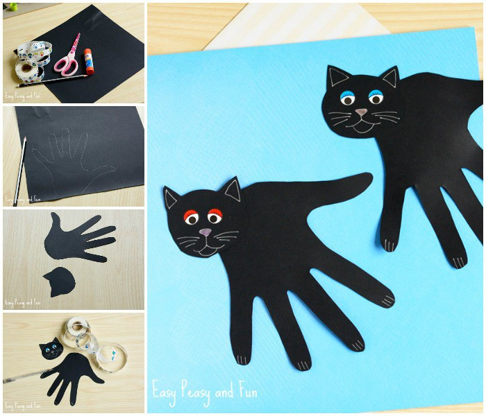 Cat Craft For Kids
 Handprint Black Cat Craft Easy Peasy and Fun