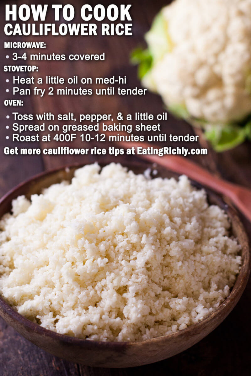 Cauliflower Rice Microwave
 Cauliflower Rice Recipe with Stove Oven & Microwave