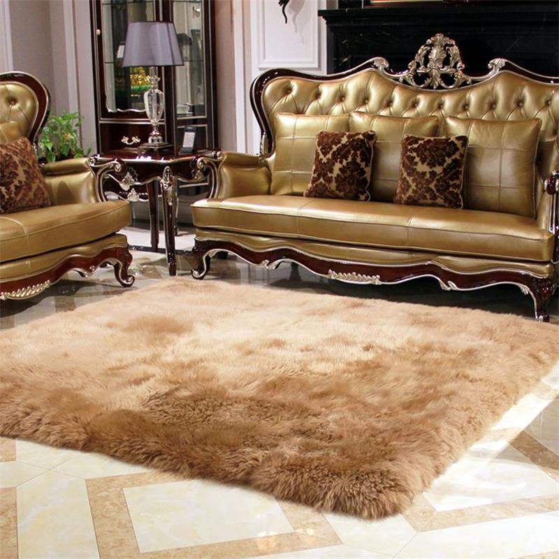 Center Rugs For Living Room
 120X170CM Pure Wool Fur Carpets For Living Room Luxury