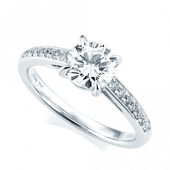 Certified Diamond Engagement Rings
 Berry s Platinum GIA Certified Diamond & Pave Set