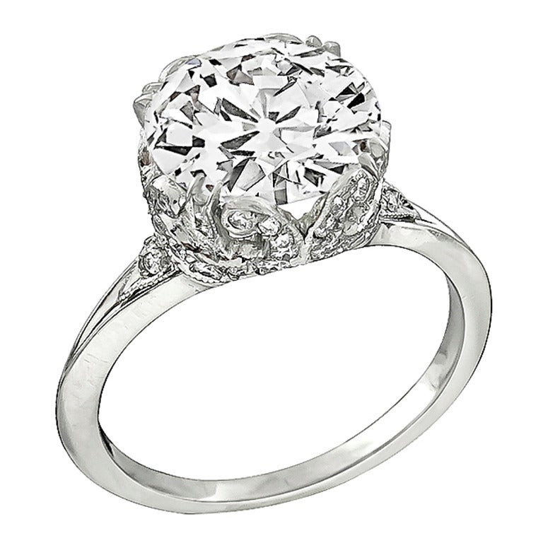 Certified Diamond Engagement Rings
 Antique GIA Certified 3 11ct Diamond Engagement Ring For