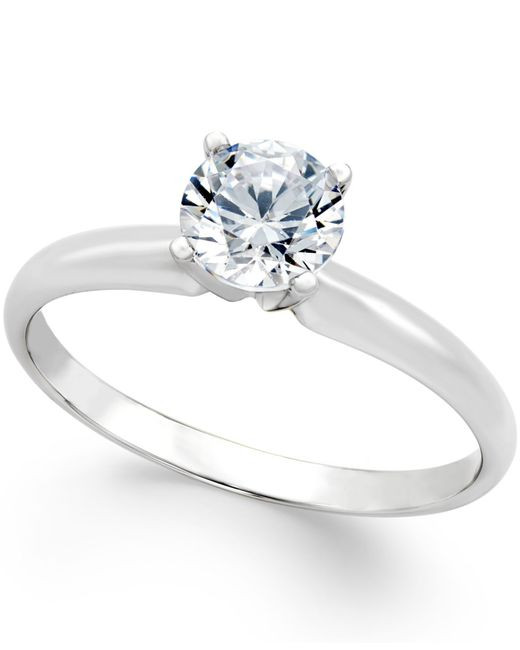 Certified Diamond Engagement Rings
 Macy s Certified Diamond Engagement Ring 3 4 Ct T w In