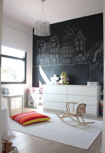 Chalkboard Kids Room
 33 Awesome Chalkboard Décor Ideas For Kids’ Rooms DigsDigs