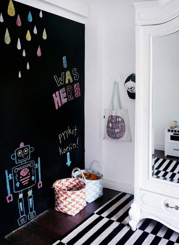 Chalkboard Kids Room
 36 Exciting Ideas To Decorate Kids Rooms with Colored