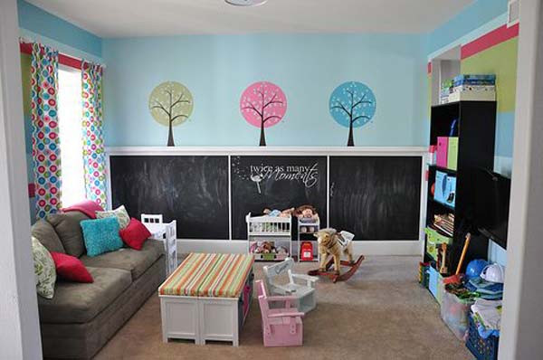 Chalkboard Kids Room
 36 Exciting Ideas To Decorate Kids Rooms with Colored