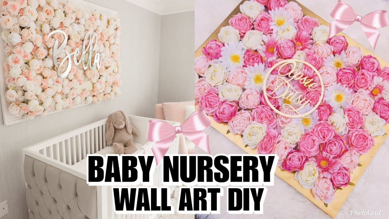Cheap Baby Room Decor
 DIY BABY NURSERY FLORAL WALL DECOR