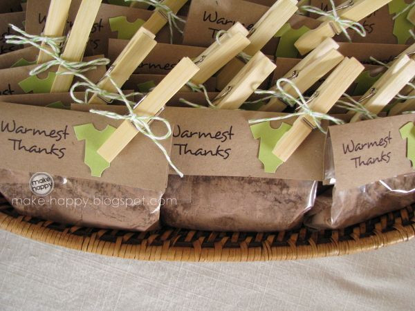 Cheap Baby Shower Thank You Gifts
 Hot chocolate favors What a great idea
