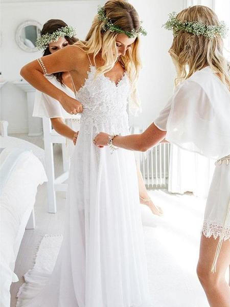 Cheap Casual Wedding Dresses
 y Backless Unique Casual Cheap Beach Wedding Dresses