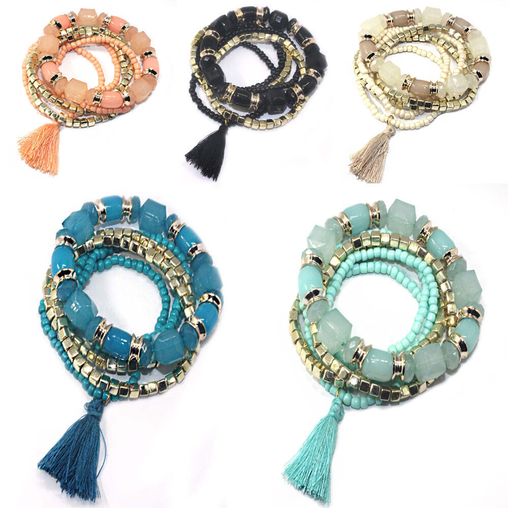 Cheap Charm Bracelets
 Bohemian Wholesale Lots Pack 5PCS Fashion Jewelry Charm