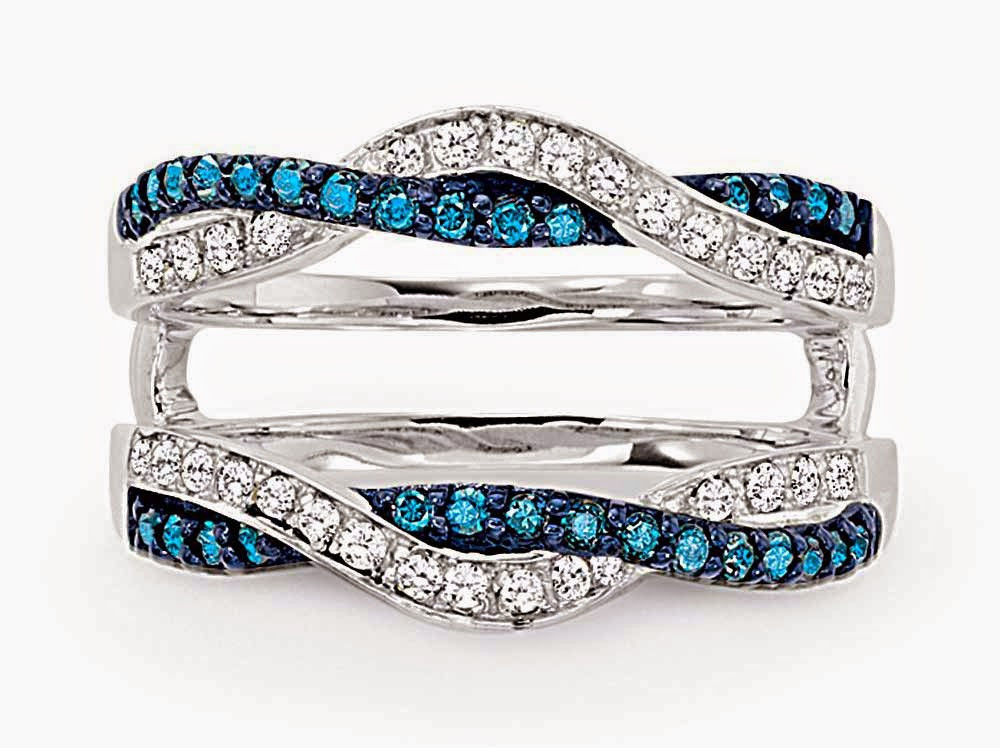 Cheap Diamond Wedding Bands For Women
 Womens Blue Diamond Wedding Rings Enhancer Cheap Model