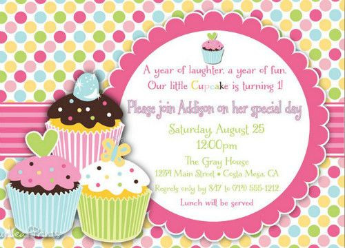 Cheap First Birthday Invitations
 Baby Girl 1st birthday Card Ideas