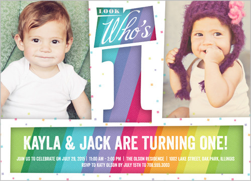 Cheap First Birthday Invitations
 discount 1st birthday invitations for twins shutterfly