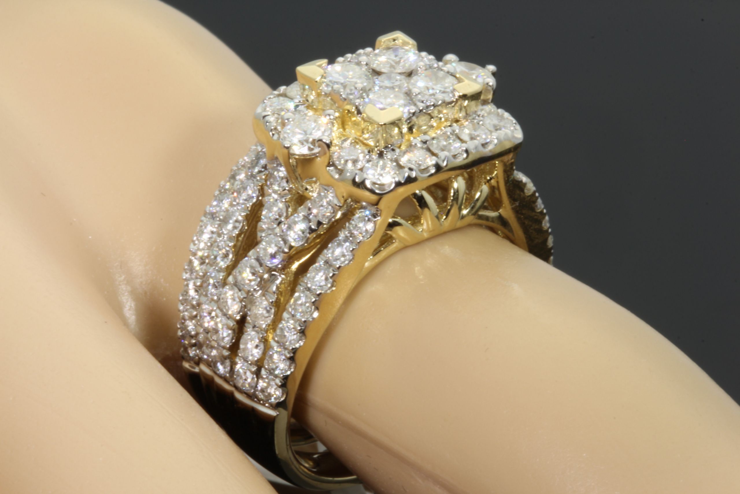 Cheap Real Diamond Rings
 10K YELLOW GOLD 3 28 CT WOMEN REAL DIAMOND ENGAGEMENT RING