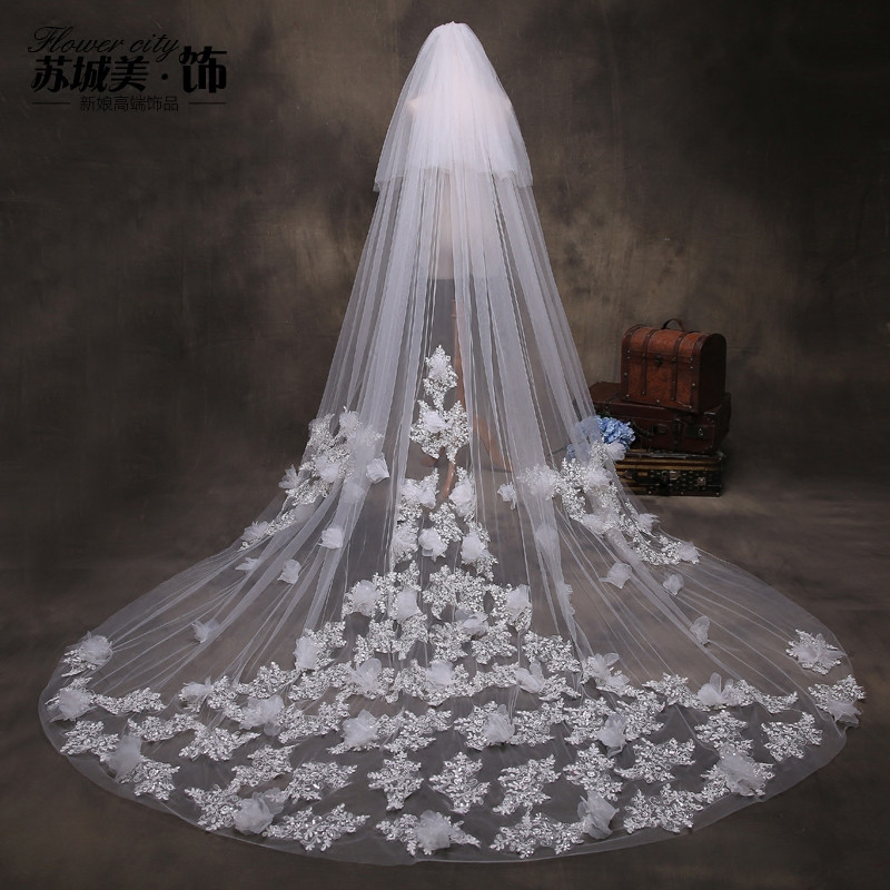 Cheap Wedding Veils
 Gorgeous Cheap White Ivory Wedding Veil Real s 3M