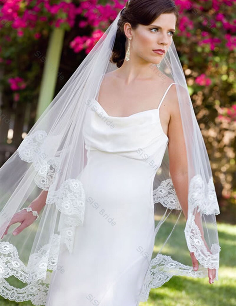 Cheap Wedding Veils
 DISCOUNT CHEAP wholesale guarantee lace edge