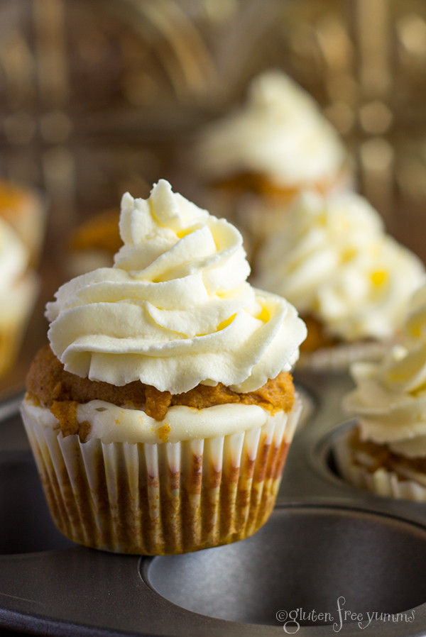 Cheesecake Filled Cupcakes
 Cheesecake Filled Pumpkin Cupcakes – Gluten Free Yumms