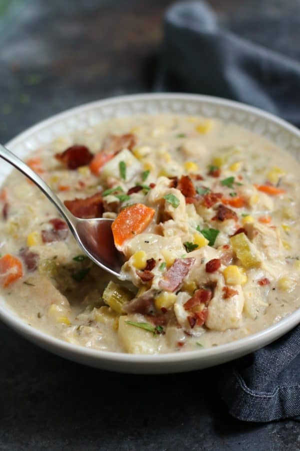 Chicken Corn Chowder Healthy
 Slow Cooker Chicken Corn Chowder The Real Food Dietitians
