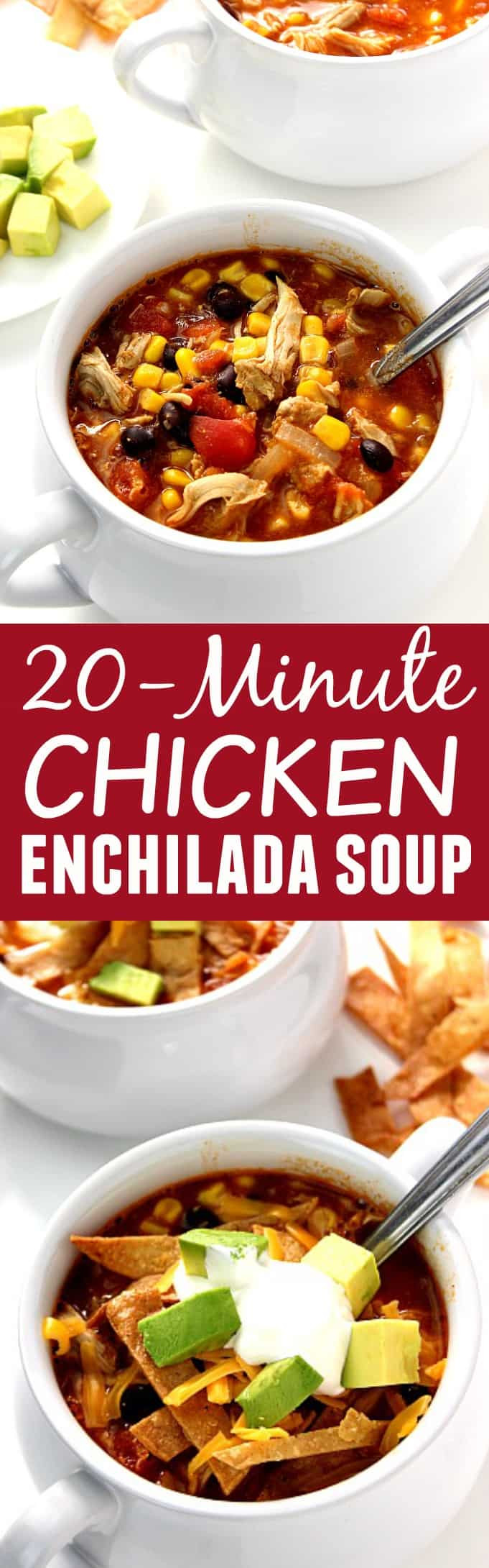 Chicken Enchilada Soup Chili'S
 20 Minute Chicken Enchilada Soup Recipe Crunchy Creamy Sweet