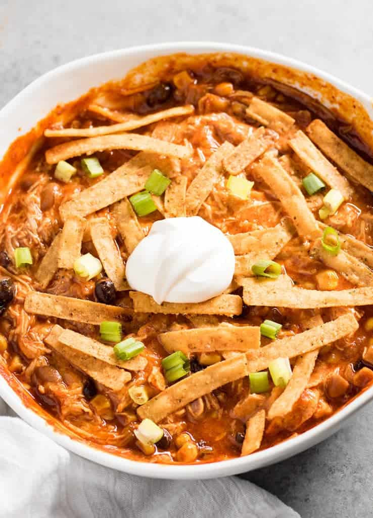 Chicken Enchilada Soup Chili'S
 Slow Cooker Chicken Enchilada Soup The Salty Marshmallow