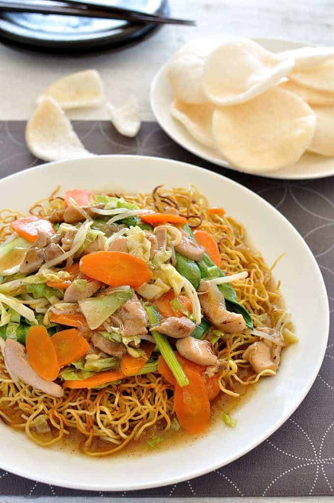 Chicken Pan Fried Noodle
 Crispy Chinese Noodles with Chicken