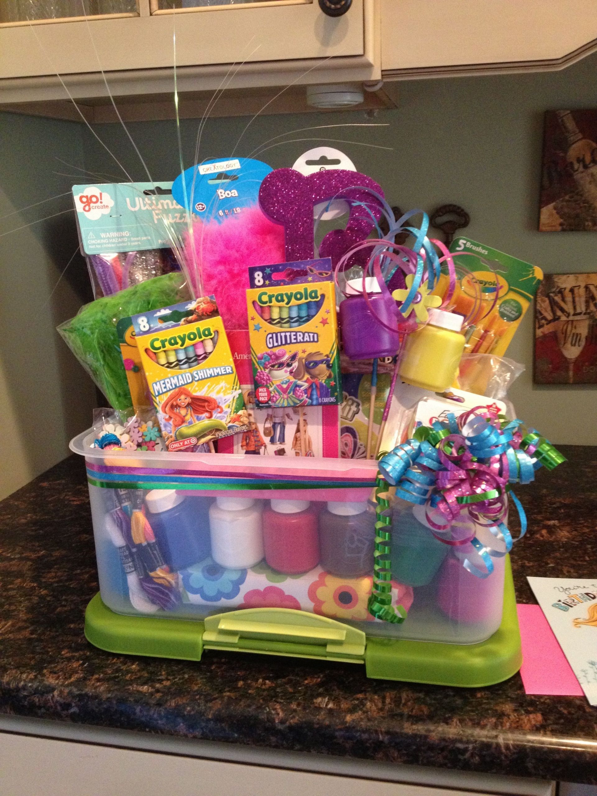 Child Birthday Gift Baskets
 Arts and crafts birthday t