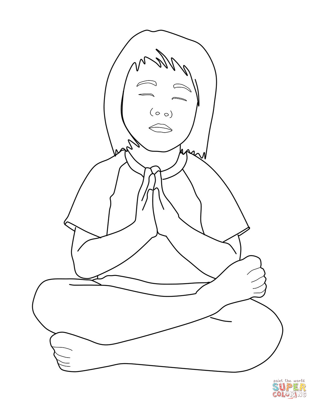 Child Coloring Page
 Praying Child coloring page