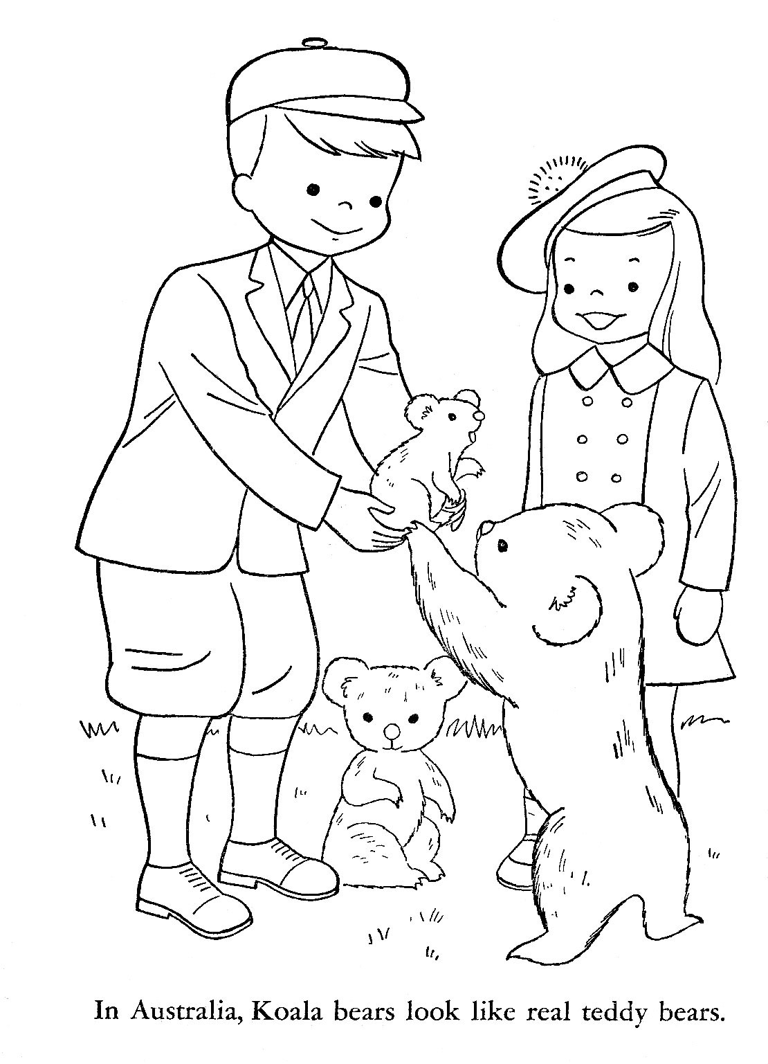 Child Coloring Page
 Children of Other Lands 1954 — Australia New Zealand