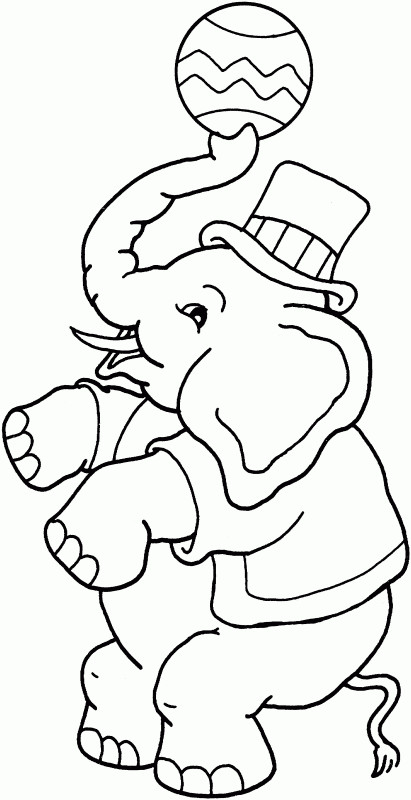 Child Coloring Page
 Circus coloring pages Circus elephant boy