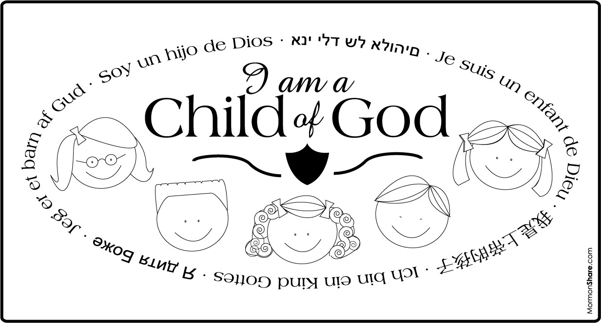 Child Of God Coloring Page
 Our Relationship with our Heavenly Father