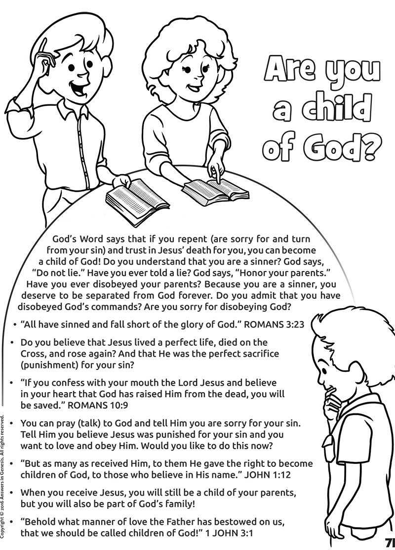 Child Of God Coloring Page
 Coloring
