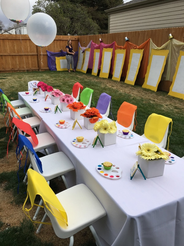 Child Party Themes
 Kids Backyard Art Party Idea Pretty My Party Party Ideas