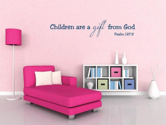 Children A Gift From God
 Children are a t from God vinyl wall art kids room decor
