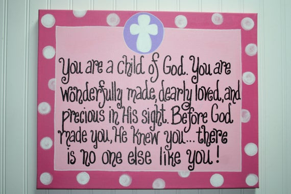 Children Are A Gift From God Bible Verse
 Items similar to Precious in His Sight Child of God