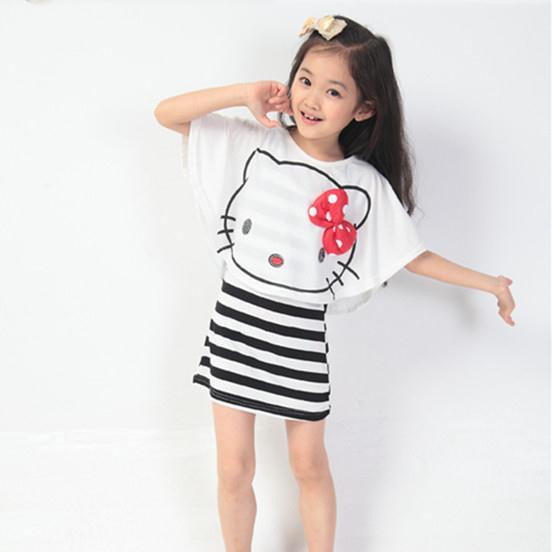 Children Fashion Modeling
 Summer new model kids clothes girls clothing sets hello
