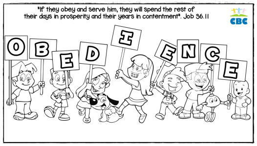 Children Obey Your Parents Coloring Page
 obe nce for kids