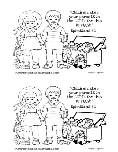 Children Obey Your Parents Coloring Page
 Fearfully and Wonderfully Made