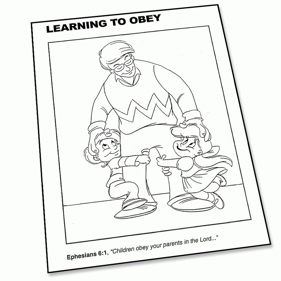 Children Obey Your Parents Coloring Page
 It Pays to Obey Coloring Page Super Church