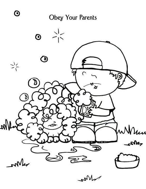 The Best Children Obey Your Parents Coloring Page – Home, Family, Style ...