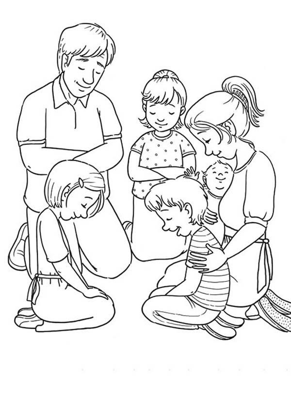 Children Praying Coloring Pages
 Children Praying Coloring Pages For Kids Sketch Coloring Page